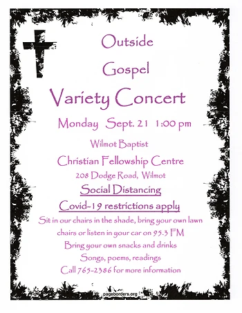 Poster for Outside Gospel Variety Concert