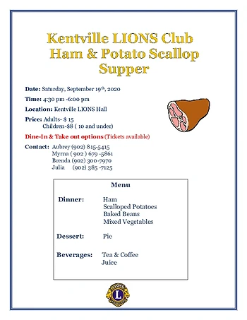 Poster for Ham & Potato Scallop Supper