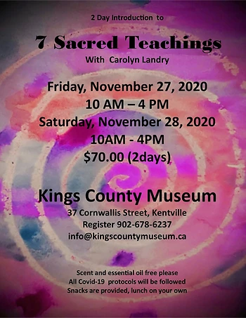 Poster for POSTPONED Seven Sacred Teachings