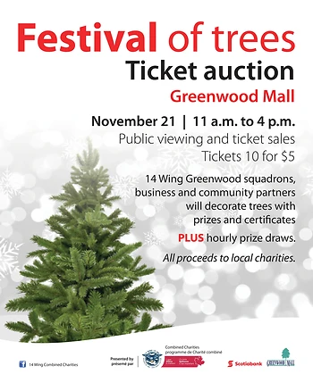 Poster for Festival of Trees ticket auction