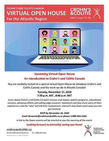 Poster for Crohn's and Colitis Open House