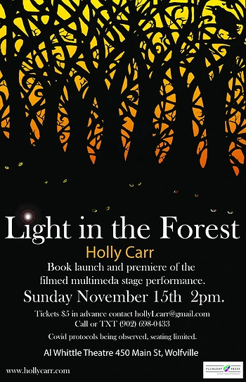Poster for Holly Carr Book Launch and Film