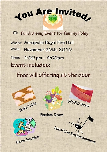 Poster for Tammy Foley Fundraiser