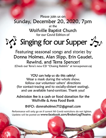 Poster for Singing for our Supper - Covid edition