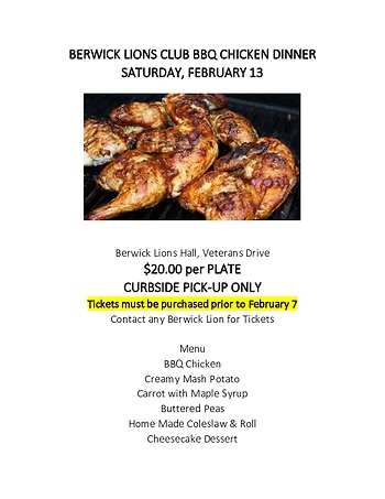 Poster for BBQ Chicken Dinner