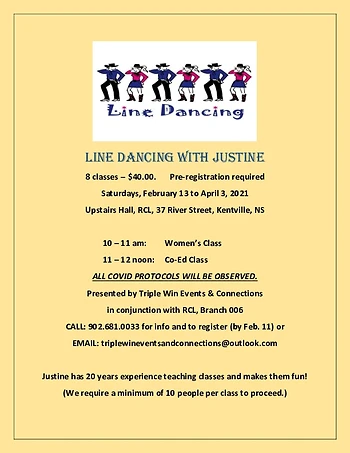 Poster for Women's Line Dancing