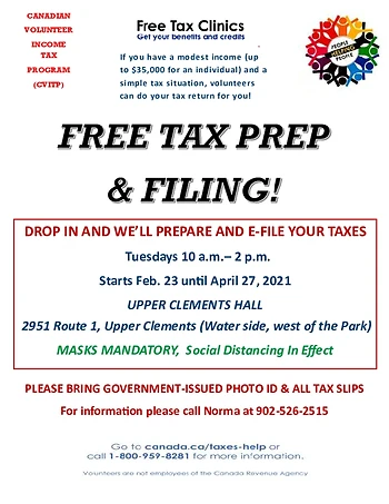 Poster for Income Tax Preparation