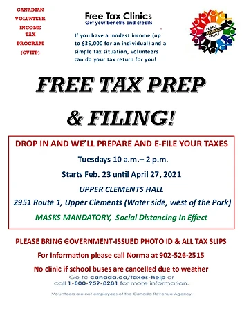Poster for Income Tax Preparation