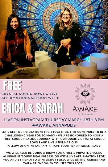 Poster for Crystal Sound Bowls & Affirmations