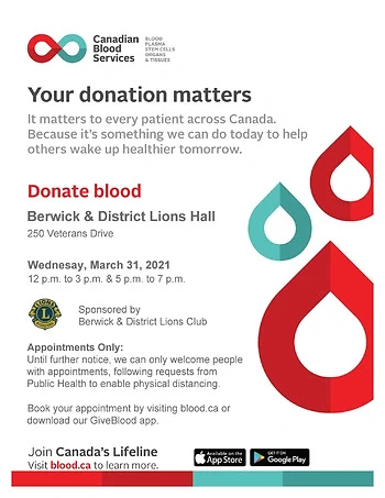 Poster for Blood Donor Clinic