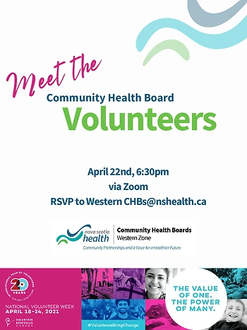 Poster for Meet the Volunteers - Western Zone Community Health Boards