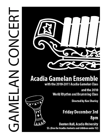 Poster for Gamelan Concert