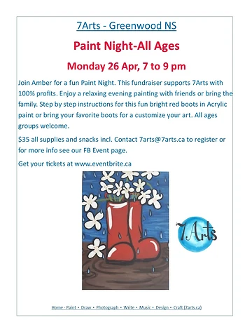 Poster for All Ages Paint Night