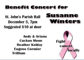 Poster for Benefit Concert for Susanne Winters