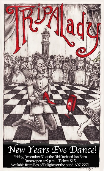 Poster for TripALady New Year's Eve Dance