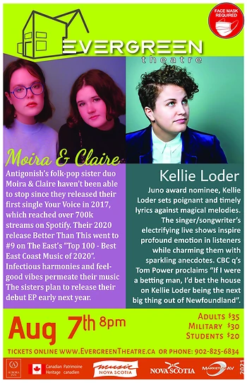 Poster for Double header: Moira & Claire and Kellie Loder