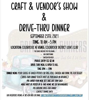 Poster for Craft & Vendor Fair & Drive-Thru Dinner
