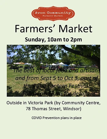 Poster for Farmers' Market and Live Music!