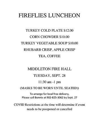 Poster for Fireflies Luncheon