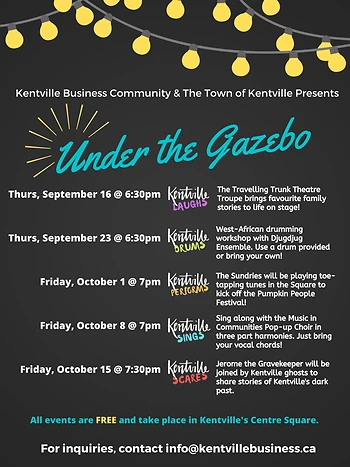 Poster for Under the Gazebo KentvilleScares!