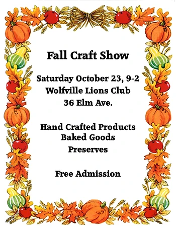 Poster for Fall Craft Show