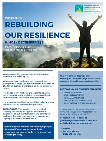 Poster for Rebuilding our Resilience