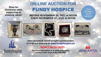 Poster for Online Auction for Fundy Hospice
