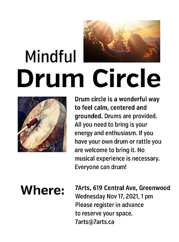 Poster for Mindful Drum Circle