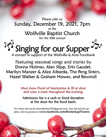 Poster for Singing for our Supper