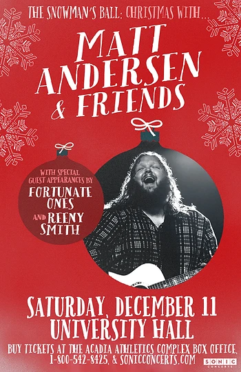 Poster for Christmas with Matt Andersen and Friends