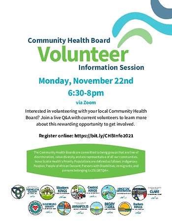 Poster for Volunteer Info Session