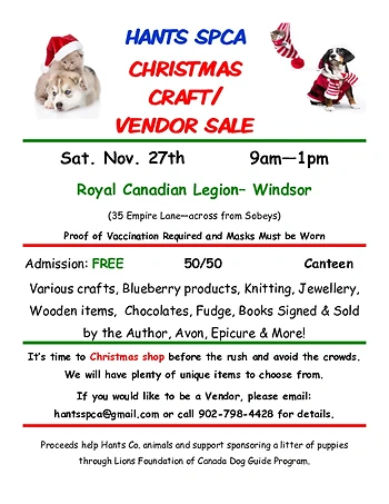 Poster for Christmas Craft/Vendor Sale