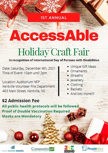 Poster for AccessAble Holiday Craft Fair