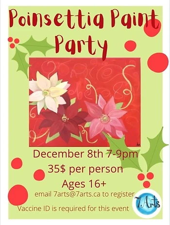 Poster for Acrylic Poinsettia Painting Party