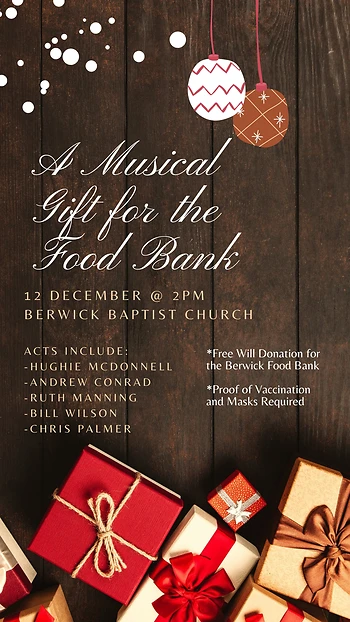 Poster for Musical Gift Fundraiser