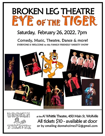 Poster for Broken Leg Theatre - Eye of the Tiger