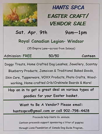 Poster for Easter Craft/Vendor Sale