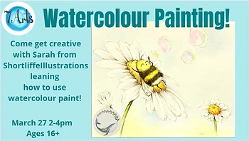 Poster for Happy Bee Watercolour Painting