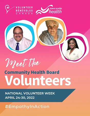 Poster for Meet the Community Health Board Volunteers