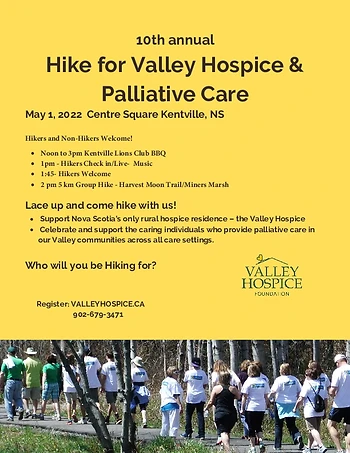 Poster for Hike for Valley Hospice