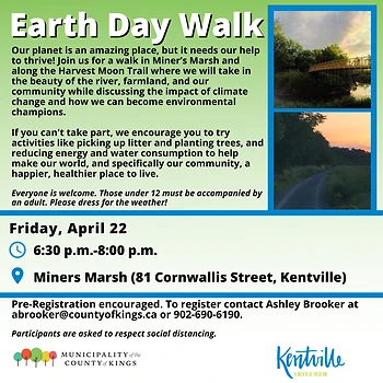 Poster for Earth Day Guided Walk