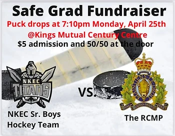 Poster for NKEC vs. The RCMP Hockey Game