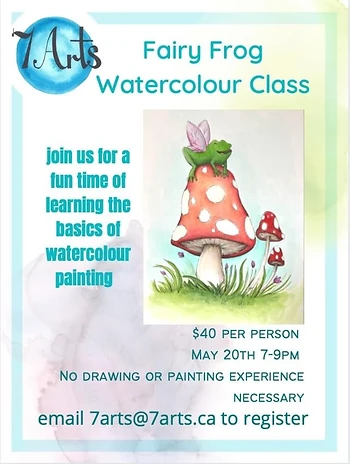 Poster for Watercolour Class - Fairy Frog