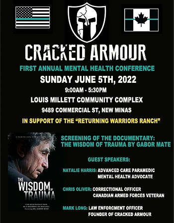 Poster for Cracked Armour Mental Health Conference