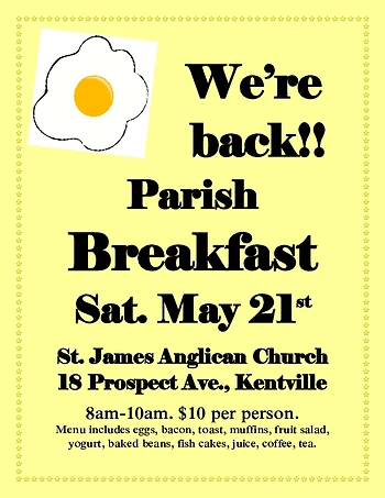 Poster for Parish Breakfast