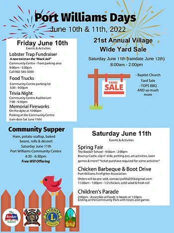 Poster for Port Williams Days