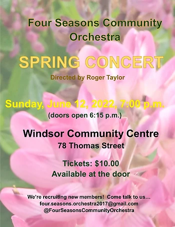 Poster for Four Seasons Community Orchestra