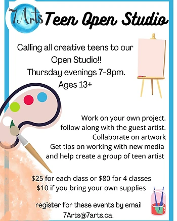 Poster for Teen Open Studio