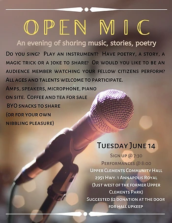 Poster for Open Mic Night