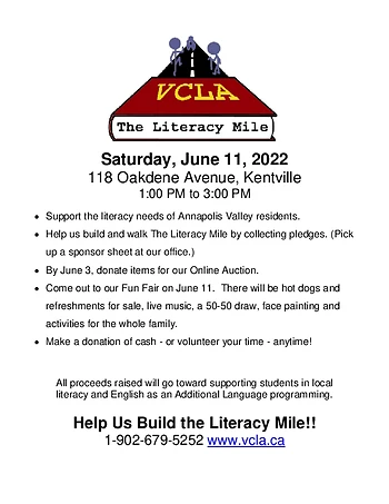 Poster for The Literacy Mile